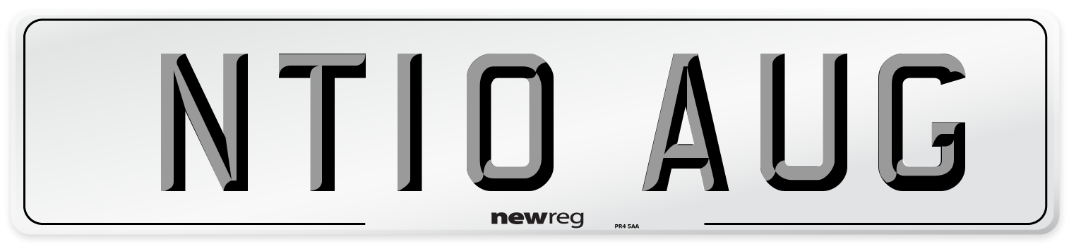 NT10 AUG Number Plate from New Reg
